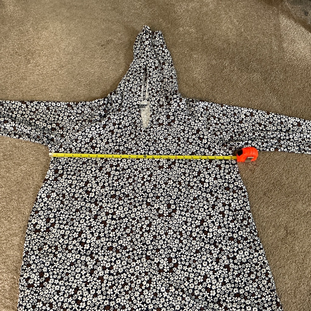 Lands End Hooded Cotton Long Sleeve Beach Coverup 1X